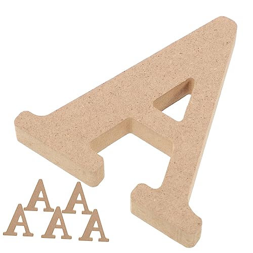 STOBOK 6 Stück Buchstabenverzierungen Kreidetafel-Schild Wohnkultur Aufkleber Festzelt hochzeitsdeko dekoration weihnachten leere DIY holzbuchstaben DIY Handwerk Holzbuchstabenscheibe von STOBOK