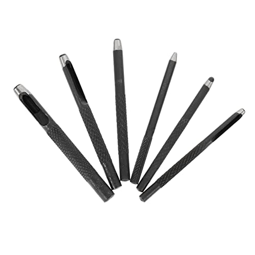 STOBOK 6 Stück Gürtelschlag Gürtelloch Puncher Professional Taille Schnalle werkzeug Hochleistungsloch -Punsch Lochpunsch Locher für Löcher Lochschläge Stahl Schwarz von STOBOK