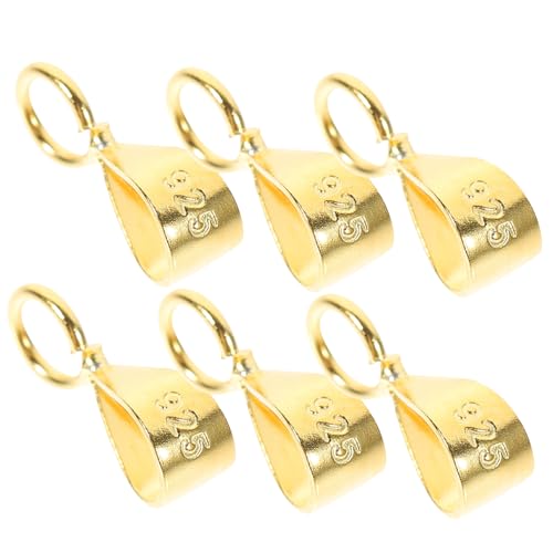 STOBOK 6 Stück Schmuck DIY Zubehör Verbindungsschnalle für Halsketten Taschenanhänger Dekoration Klemmclip für Halskette Armbandverschlüsse zur Schmuckherstellung 925 Silber Golden von STOBOK
