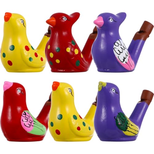 STOBOK 6 Stücke Keramik Vogelpfeifen Spielzeug, Pfeifen Spielzeug Vogel Pfeife Wasser Pfeifen Vogel Lärm Maker Lustiges Bad Musikspielzeug Zeichnung Warbler Song für Kinder Geburtstagsfeiern, Weihnac STOBOK 6 Stücke Keramik Vogelpfeifen Spielzeug, Pfeifen Spielzeug Vogel Pfeife Wasser Pfeifen Vogel Lärm Maker Lustiges Bad Musikspielzeug Zeichnung Warbler Song für Kinder Geburtstagsfeiern, Weihnac von STOBOK