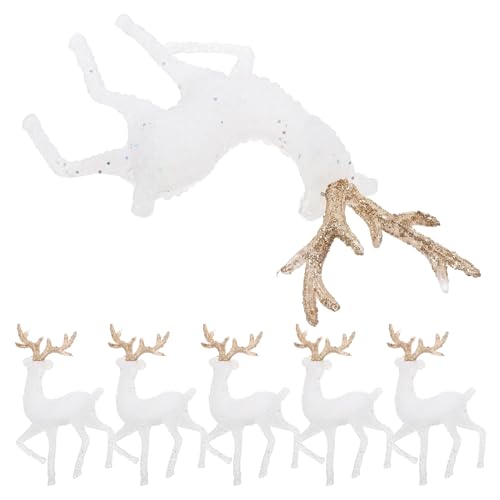 STOBOK 6 Stücke Weihnachten Elch Statuen Wohnkultur Rentier Ornamente Kunststoff Elch Statuen Weihnachten Desktop Decor von STOBOK