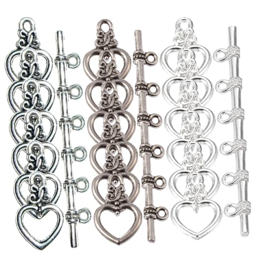STOBOK 60 Sets Herzknopfverschlüsse Knebelverschluss Zur Schmuckherstellung Verschlüsse Schlüsselanhänger Zur Schmuckherstellung Knebelverschluss Halsketten Armband Verbinder STOBOK 60 Sets Herzknopfverschlüsse Knebelverschluss Zur Schmuckherstellung Verschlüsse Schlüsselanhänger Zur Schmuckherstellung Knebelverschluss Halsketten Armband Verbinder von STOBOK