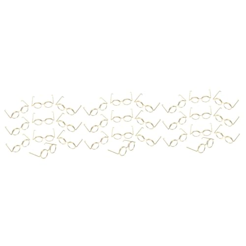 STOBOK 60 Stk Mini-brillengestell Accessoires Für Mädchen Kleine Puppenbrille Puppe Verkleiden Sich Brillen Puppenbrille Zum Basteln Puppenbrille Draht Kleine Gläser Ob11 Gerahmt Metall von STOBOK