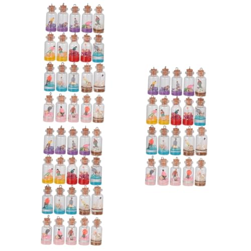 STOBOK 60 Stk Mini vergoldete Charms Mini-Personenfiguren Schlüsselbund Schlüsselringe Puppe in Glasflasche Schlüsselanhänger Dekoration Schlüsselanhänger Marionette Baby Ohrringe Zubehör von STOBOK