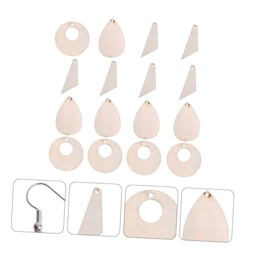STOBOK 60 Stück 1 Satz einzigartige Ohrstützen Bausatz Ohrentropfen-Zubehör diy ohrringe zubehör holzbastelsets Retro -Schmuckzubehör Halskettenzubehör selber machen DIY liefert hölzern von STOBOK