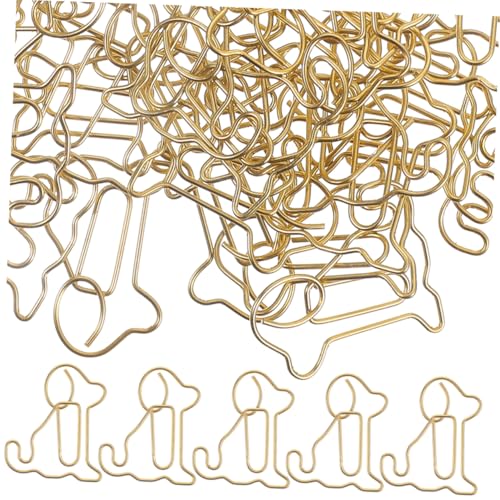 STOBOK 60 Stück Niedliche Büroklammer Hundförmige Schreibwarenclips Büroklammern Süß Papiermarkierungsklammern Papierhesezeichen Papierbefestigungsstifte Planer Büroklammern Metall Golden STOBOK 60 Stück Niedliche Büroklammer Hundförmige Schreibwarenclips Büroklammern Süß Papiermarkierungsklammern Papierhesezeichen Papierbefestigungsstifte Planer Büroklammern Metall Golden von STOBOK