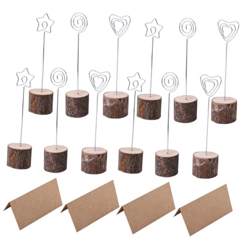 STOBOK 60 Stück log Haftnotizenhalter Memo-Clips zur Hochzeit Namensträger für den Hochzeitstisch büroorganizer bürodekorationen tischdeckenklammern Memo -Clips Party-Fotoclips hölzern von STOBOK