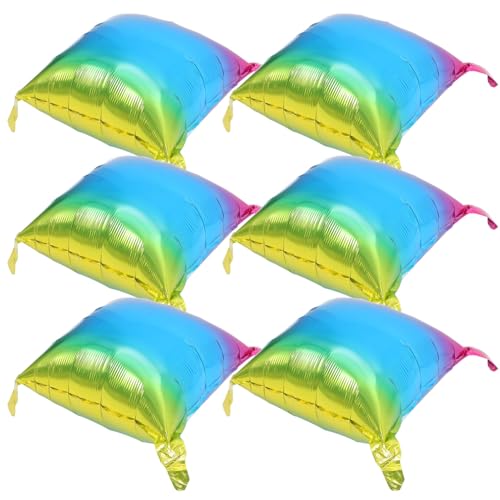 STOBOK 6 Stück Quadratische Luftballons in Regenbogen-farbabstufungen Aluminiumfolie Dekorationen Für Geburtstagsparty-dekorationen STOBOK 6 Stück Quadratische Luftballons in Regenbogen-farbabstufungen Aluminiumfolie Dekorationen Für Geburtstagsparty-dekorationen von STOBOK