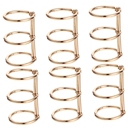 STOBOK 6st Ordnerring Lose Binderinge Ringe Für Sammelalben Dreilochbinderringe A5 6-ringbuch Schlüsselring-clips Vergoldungskleber Notizbuch Binder Papierringe O Ringe Golden Legierung STOBOK 6st Ordnerring Lose Binderinge Ringe Für Sammelalben Dreilochbinderringe A5 6-ringbuch Schlüsselring-clips Vergoldungskleber Notizbuch Binder Papierringe O Ringe Golden Legierung von STOBOK
