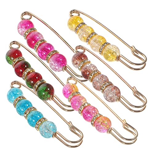STOBOK Brosche für Damen 6 Stück Broschendesign für Kleidung Schalclip von STOBOK