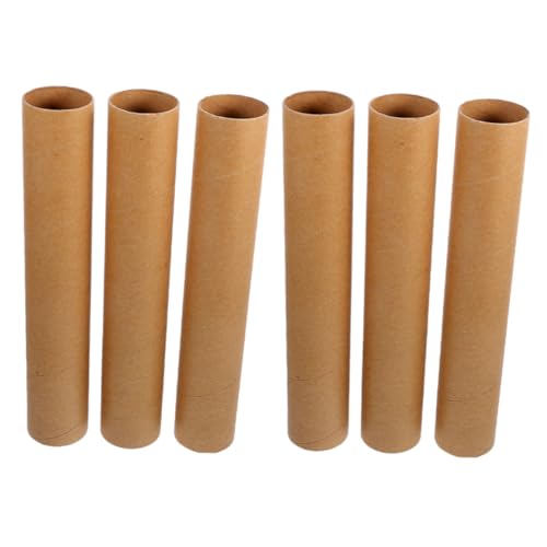 STOBOK 6stücke Pappröhren Zum Basteln Braune Papierröhren Aus Pappe Pappröhren Für Diy-projekte Bastelröhren Aus Pappe Für Heimwerkerarbeiten Und Kunstprojekte Schule von STOBOK