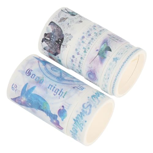 STOBOK 7 Rollen Washi-tape Aufkleber Ästhetisch Scrapbooking-dekorbänder Diy Album Washi Tapes Dekoratives Klebeband Für Diy Schulklebeband Studenten-scrapbook-bänder Japanisches Papier von STOBOK