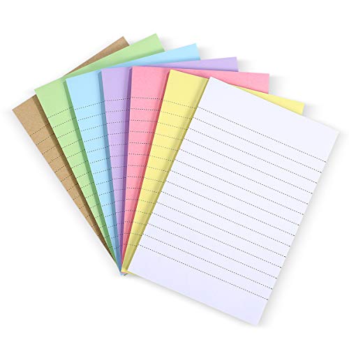 STOBOK 7 Stücke Haftnotizen Linie Selbstklebende Notizen Linie Bunte Linie Post Memos für Büro, Schule und Zuhause, 50 Blätter 15cm x 10cm von STOBOK