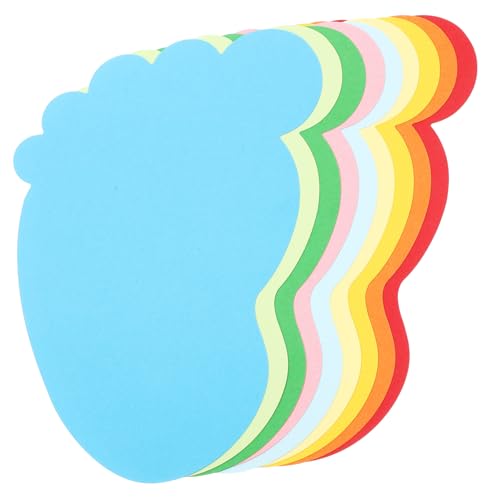 STOBOK 72st Kinder Belohnen Decoupage Handdekor Sternenpapier Fußabdrücke Pinnwandausschnitte Farbiges Aufkleberdekor Wandaufkleber Für Kinder Schule Einzigartig Material Papierstau Büro von STOBOK