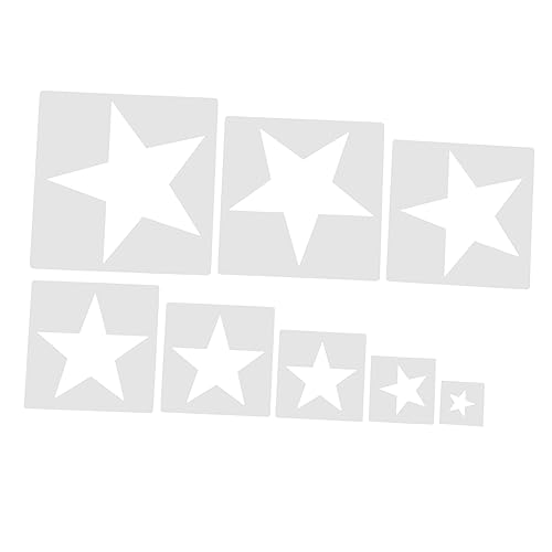 STOBOK 8 Stück Malvorlage Und Schablone für Kunst Malerei Zeichnung creatim wandverkleidung the craft decor wohnungseinrichtung DIY-Vorlage Stern-Vorlagen-Kit DIY-Versorgung Plastik Weiß STOBOK 8 Stück Malvorlage Und Schablone für Kunst Malerei Zeichnung creatim wandverkleidung the craft decor wohnungseinrichtung DIY-Vorlage Stern-Vorlagen-Kit DIY-Versorgung Plastik Weiß von STOBOK