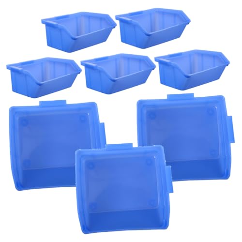 STOBOK 8 Stück Teiliges Kunststoff Aufbewahrungssystem für Kleinteile Stapelbare Sortierboxen mit Klappdeckel für Haushalt und Bastelprojekte Vielseitig Einsetzbar für Zubehör und STOBOK 8 Stück Teiliges Kunststoff Aufbewahrungssystem für Kleinteile Stapelbare Sortierboxen mit Klappdeckel für Haushalt und Bastelprojekte Vielseitig Einsetzbar für Zubehör und von STOBOK