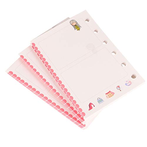 STOBOK A7 Lose- Blatt Refill Papiere 6- Löcher Planer Refill Papier Lose- Blatt Binder Papier für 6- Ringe Notebook Bindemittel Journal Planer von STOBOK