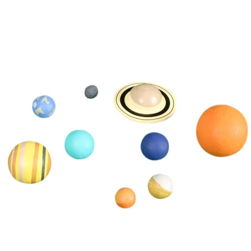 STOBOK Acht-Planeten-Modell Chakra Sonnensystem Planeten Spielzeug 3D-sonnensystemprojekt Galaxie Kugeln Planeten des Sonnensystems Lernspielzeug Universum Schreibtisch Kind Plastik von STOBOK