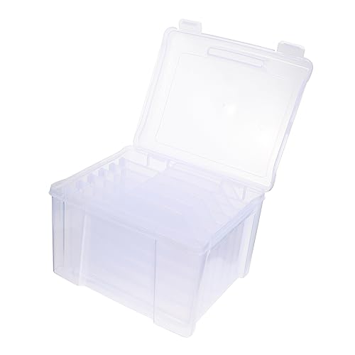 STOBOK Aufbewahrungsbox für Grußkarten durchsichtige Kunststoffbehälter klare Handtaschen Office-Aktenordner Foto-Organizer-Halter Speicherung von Dateiordnern Zeitschriftenschützer Büro von STOBOK