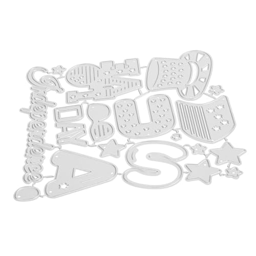 STOBOK Der Unabhängigkeitstag Stirbt Sammelalbum Zubehör Für Die Kartenherstellung Stirbt Für Die Kartenherstellung Stanzformen Für Zu Hause Silver Stahl Mit Hohem Kohlenstoffgehalt von STOBOK