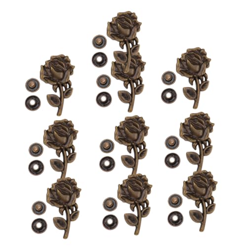 STOBOK 10sätze Teiliges Aus Zinklegierung Retro Rosen Druckknopfverschluss Für Taschen Mit Basis Zubehör Langlebige Und Rostfreie Druckknöpfe Für Diy Bastelarbeiten von STOBOK