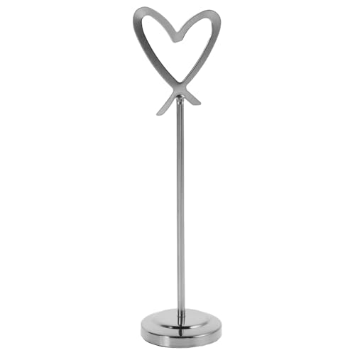 STOBOK Foto-Memohalter In Herzform Aus Edelstahl Tischkartenhalter Präsentationsständer Für Grußkarten Fotos Notizen Und Menüs Fürs Büro von STOBOK
