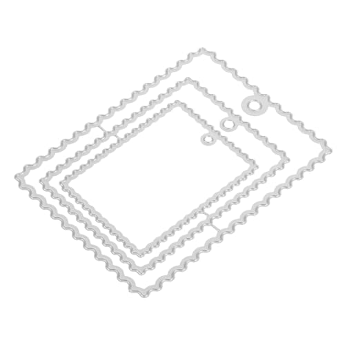STOBOK Fotorahmen-Stanzformen grusskarte Grußkarten Schneidform für Papierhandwerk Stempel Stanze Prägung Stanzteile aus Metall weihnachtshandwerk Stahl mit hohem Kohlenstoffgehalt Silver von STOBOK