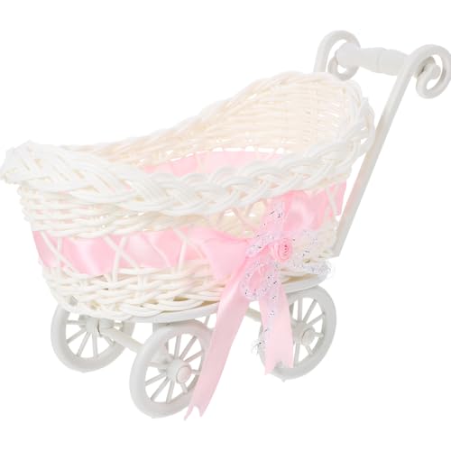 STOBOK Geflochtener Kinderwagen Dekoration Rattan Kinderwagen Babypuppe Kinderwagen Gewebter Blumenkorb Babyparty Herzstück Kinderwagen für Babyparty Partybevorzugungen Rosa STOBOK Geflochtener Kinderwagen Dekoration Rattan Kinderwagen Babypuppe Kinderwagen Gewebter Blumenkorb Babyparty Herzstück Kinderwagen für Babyparty Partybevorzugungen Rosa von STOBOK