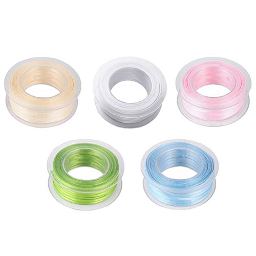 STOBOK Geschenkband Seidenband für Blumenstrauß Stoffband aus Satin für Luftballons Drahtband doppelt Wickelband schier Bänder zum Verpacken dünn Band zum Verpacken Und Weiß STOBOK Geschenkband Seidenband für Blumenstrauß Stoffband aus Satin für Luftballons Drahtband doppelt Wickelband schier Bänder zum Verpacken dünn Band zum Verpacken Und Weiß von STOBOK