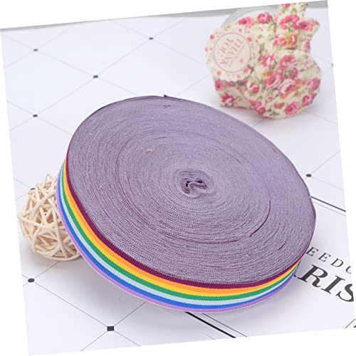 STOBOK DIY Nähhandwerk gestreiftes Band Stretch-Elastikband elastisch Nähen loom bänder zubehör Schleife Streifenband bunt Zubehör für Seitenbänder die Seite schmücken von STOBOK