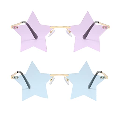 STOBOK Gl? 2 Paare Stern Sonnenbrille Sonnenbrille Pers?nlichkeit Sterne Brille Cosplay Funny Party Randlose Sonnenbrille Dekors Festival Eyewear Kostüm Rosa Disco- Gl? STOBOK Gl? 2 Paare Stern Sonnenbrille Sonnenbrille Pers?nlichkeit Sterne Brille Cosplay Funny Party Randlose Sonnenbrille Dekors Festival Eyewear Kostüm Rosa Disco- Gl? von STOBOK