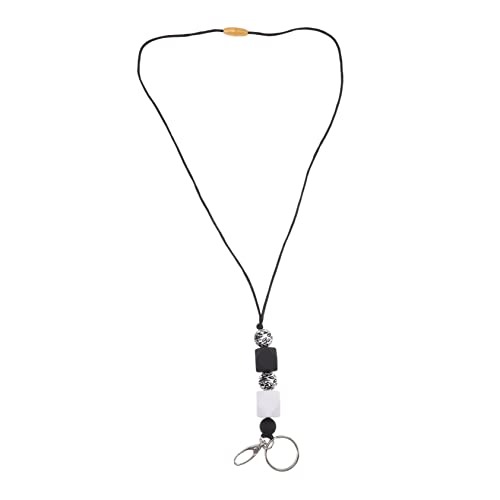 STOBOK ID-Lanyard-Halskette bescherung weihnachten präsente weihnachten mannergeschenk weihnachten easter present Schlüssel klobig Ausweis Abzeichenhalter Perlenabzeichen Lanyard Holzperlen von STOBOK
