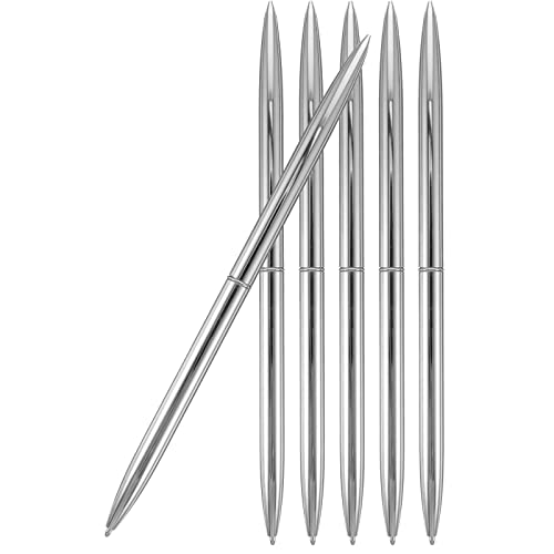STOBOK Kugelschreiber Metallbesatz Schlanker Silber Slim Mental 6 Stück Metall Hotelrezeption Büro Schreibwaren Heimzubehör Kugelschreiber Set STOBOK Kugelschreiber Metallbesatz Schlanker Silber Slim Mental 6 Stück Metall Hotelrezeption Büro Schreibwaren Heimzubehör Kugelschreiber Set von STOBOK