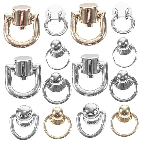 STOBOK Metallnieten Nieten D-ringe 360° Drehbar Taschenverschluss Taschenzubehör für Leder Stoff STOBOK Metallnieten Nieten D-ringe 360° Drehbar Taschenverschluss Taschenzubehör für Leder Stoff von STOBOK