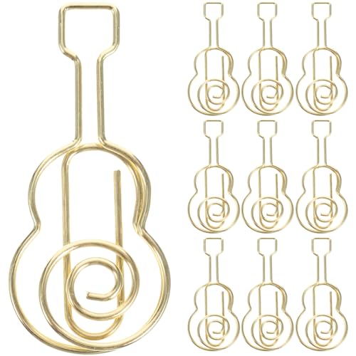 STOBOK 50 Stücke Noten-Büroklammern Metall, Gitarre Büroklammern Notenschlüssel Musik Für Ordentlich Von Dateiquittungen Und Buchen Noten von STOBOK