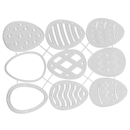 STOBOK Ostern sterben sterben Scrapbooking Schneiden Die Schnitte gestanzte Formen Schnitt stirbt Fotorahmen-Stanzformen Prägemappen Stanzformen für Papierhandwerk Kohlenstoffstahl Silver von STOBOK