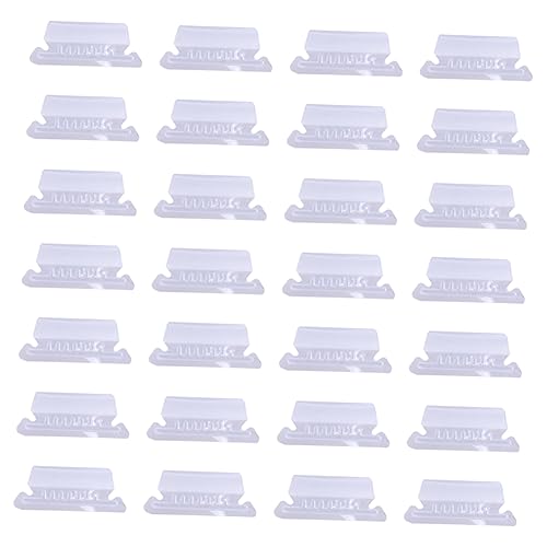 STOBOK PVC-Etikettenhalter Inhaber bürotisch zubehör büroartikel fotoregal notenhalter schulzubehör schulsachen Zahnklemme Clips transparenter Rack-Clip Hinweisclip Schilderhalter von STOBOK