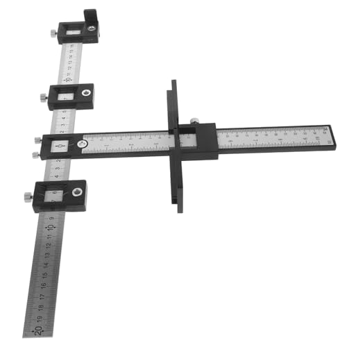 STOBOK Punch Locator Ruler für Holzarbeiten Präzises Bohrschablonen Tool zur Montage von Möbelgriffen Verstellbarer Positionierer für Gleichmäßige Ergebnisse Beim Bohren für Schrank und von STOBOK