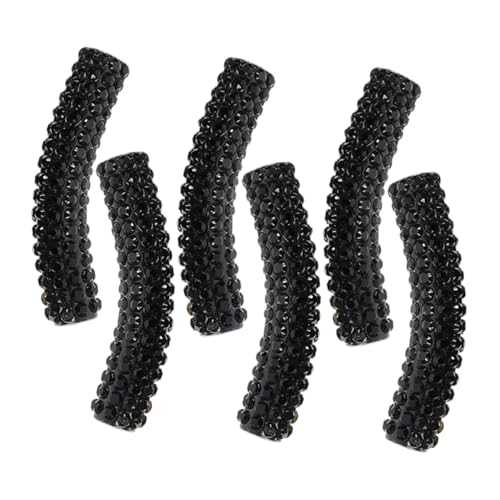 STOBOK Schnürsenkel Dekorative Schnalle Strass Abstandshalter Bling Perlen Für Die Schmuckherstellung Schwarze Zinklegierung von STOBOK