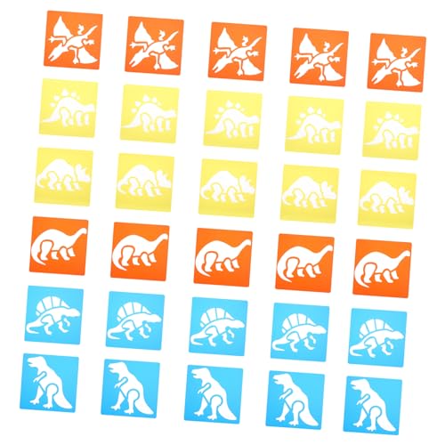 STOBOK Sets Dinosaurier Zeichenvorlage Kunststoff Schablonen Dinosaurier Schablone Dinosaurier Malschablonen Vorlage Für Scrapbooking Zeichenschablonen Malschablonen Vorlage Zum Stempeln von STOBOK
