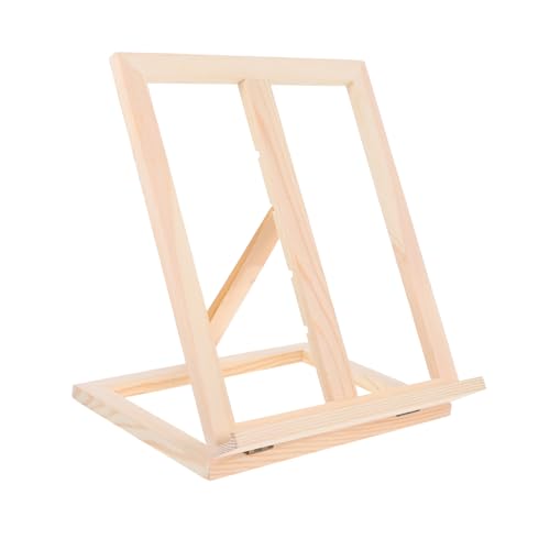 STOBOK Student Leeristin Tabletruhe Tisch-Malstaffelei Lehrbuchhalter Tischkunst-Staffelei Tabletop -Anzeigeständer Tisch Bücherregal Bücherregal-Organizer Holz Khaki von STOBOK