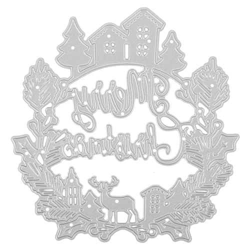 STOBOK Weihnachts-stanzform Dekoration Schneiden Stanzformen Die Ornament Party Für Weihnachtsbaum Schwer Etiketten Frohe Weihnachten Gestanzt Sammelalbum Wörter Kohlenstoffstahl Silver von STOBOK