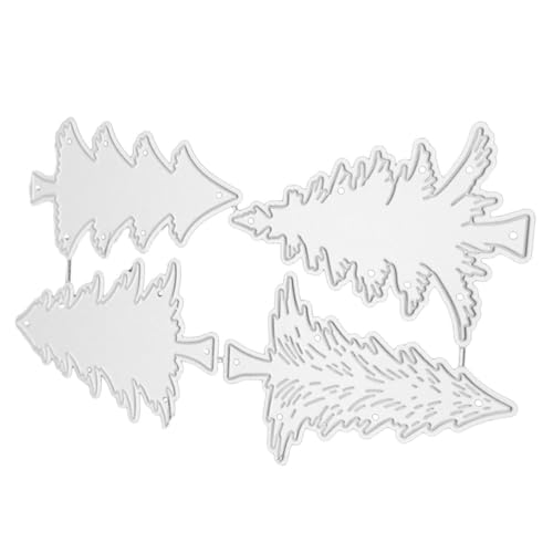 STOBOK Weihnachtsbaum Schneiden Stirbt Weihnachtsstanzformen Weihnachtsbaum Stirbt Gestanzt Stirbt Geschnitten Stanzformen Für Grußkarten Weihnachten Kohlenstoffstahl Silver von STOBOK