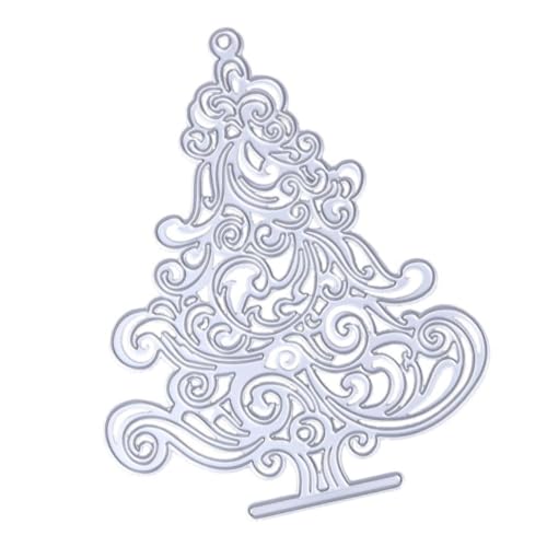 STOBOK Weihnachtsbaum stirbt DIY Stanzform weihnachtsbaum schneiden sterben Dekorationen Prägung Weihnachtsstanzungen schablonen Präge stirbt die Vorlagen Kohlenstoffstahl Silver von STOBOK
