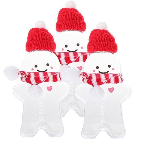 STOBOK Weihnachtsflasche 3 Stück Weihnachtssaftflasche Lebkuchenmann-Flasche Leere Weihnachtsgetränkeflasche Mit Mütze Und Schal Süßigkeitenbehälter Für Weihnachtsdekoration STOBOK Weihnachtsflasche 3 Stück Weihnachtssaftflasche Lebkuchenmann-Flasche Leere Weihnachtsgetränkeflasche Mit Mütze Und Schal Süßigkeitenbehälter Für Weihnachtsdekoration von STOBOK