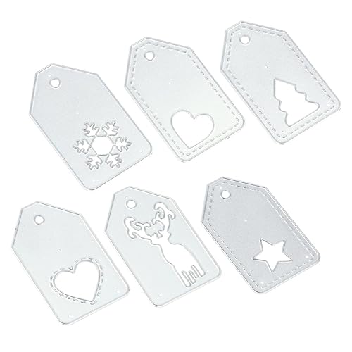 STOBOK Weihnachtsmarke sterben Schablonen für die Kartenherstellung stirbt Kartenherstellung Prägekarten herstellen Stanzformen aus Metall Lesezeichen-Stanzformen Kohlenstoffstahl Silver von STOBOK