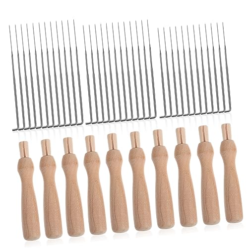 STOBOK Wollfilz-Set Für Anfänger – 46-teiliges Filznadel-Set Und Werkzeuge Mit Holzgriffen Für Bastelprojekte von STOBOK