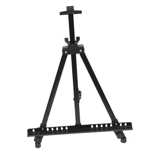 STOBOK Zusammenklappbare Staffelei tripod terassenliege Einstellbares Stativ eine staffelei buch halter easel faltbar Staffelei stehen Vorräte ziehen bequemer Staffeleiständer Eisen Black von STOBOK