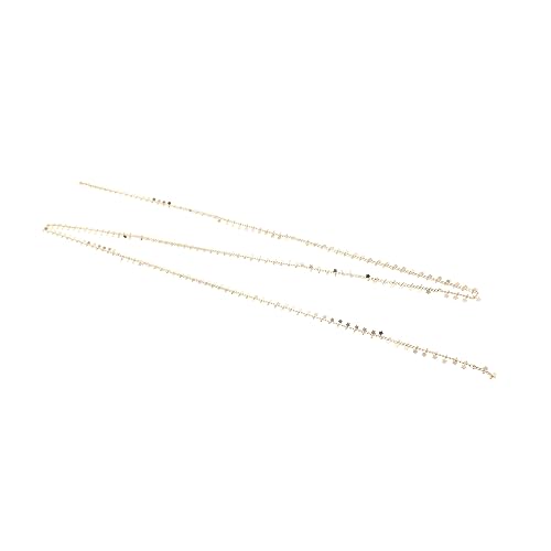 STOBOK hängende Scheibenkette stutzenhalter kopfschmuck hochzeitsdeco Brautschleier shoe charms für Armbandkette Zubehör Halskette DIY Ketten pullover kette DIY kette Legierung Golden von STOBOK