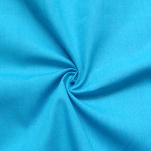 STOFFKONTOR Baumwolle Polyester wie Batist Stoff - Öko-Tex Standard 100 - Meterware, Farbe Himmel-Blau - zum Nähen von Dirndl, Bettwäsche, Hemden, Blusen, Dekorationen uvm. von Stoffkontor